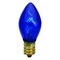Northlight Set of 4 Blue C7 Transparent Christmas Replacement Bulbs - 2"